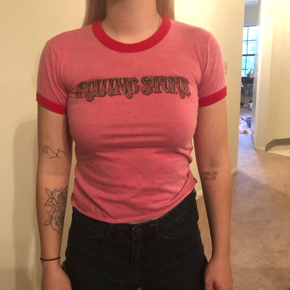 Vintage rolling stone Crop top